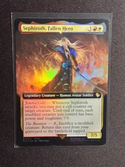 Commander: FINAL FANTASY Sephiroth, Fallen Hero (Extended Art) FOIL #182 MTG NM - Image 1