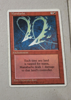 MTG Manabarbs 4th Fourth Edition 212/379 Regular Rare LP Free Shipping - Image 1