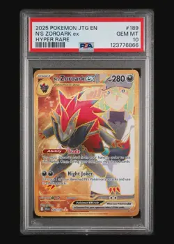 Pokemon TCG Journey Together N's Zoroark EX 189/159 PSA 10 - Image 1