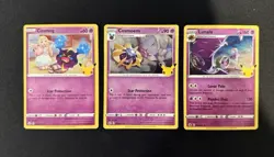 Pokemon TCG Celebrations Cosmog 13 Cosmoem 14 Lunala 15 NM Holo 25th Anniversary - Image 1