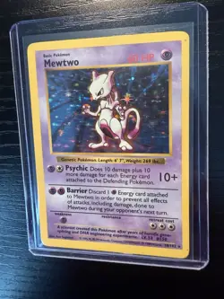 Mewtwo 010/102 Base Set SHADOWLESS MP Unlimited Edition Holo - Pokemon Vintage - Image 4