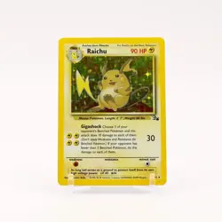 Raichu - 14/62 Fossil Unlimited Holo Rare Pokemon - MP - Image 1