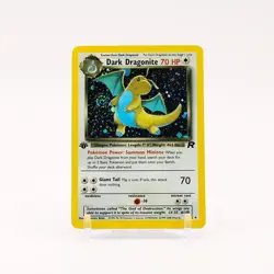 Dark Dragonite - 5/82 Team Rocket 1st Edition Holo Rare SWIRL Pokemon - LP/MP - Image 1