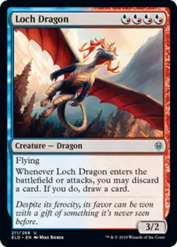 Loch Dragon NM, English MTG Throne Of Eldraine - Image 1
