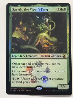 MTG Magic The Gathering Saryth, The Viper’s Fang Foil Promo Deathtouch Commander - Image 1