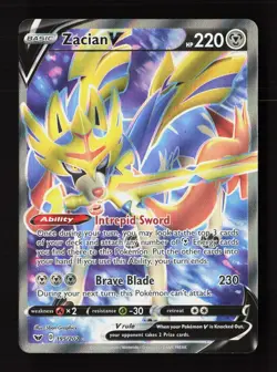 Zacian V 195/202 Ultra Rare Sword & Shield Pokemon Near Mint - Image 1