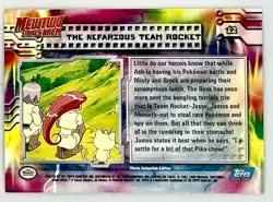1999 Topps Mewtwo Strikes Back Silver Foil Blue Logo #12 Nefarious Team Rocket - Image 2