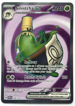 Sinistcha ex 189/167 – Pokemon TCG - Twilight Masquerade Ultra Rare Holo - Image 1
