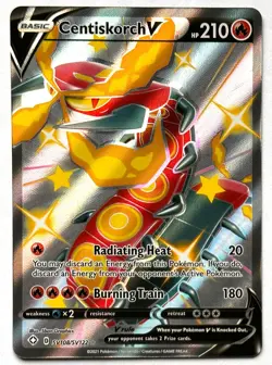 Centiskorch V SV108/SV122 - Pokemon TCG - Shining Fates Shiny Holo Rare - Image 1