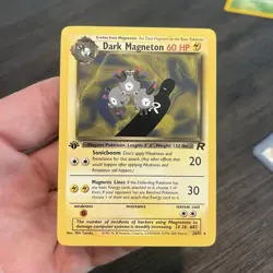Pokemon TCG Dark Magneton 1st Edition 28/82 Team Rocket Rare Regular 60HP - Image 1