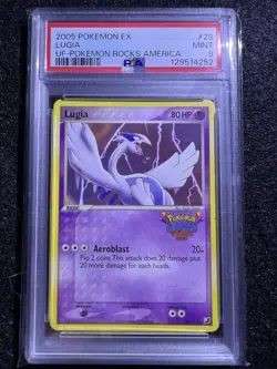 2005 Ex Unseen Forces- LUGIA #29 -2005 Pokemon Rocks America Promo PSA Mint 9 - Image 2