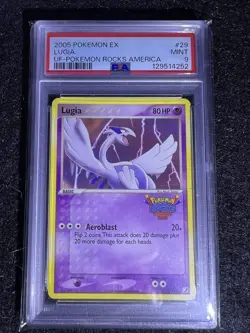 2005 Ex Unseen Forces- LUGIA #29 -2005 Pokemon Rocks America Promo PSA Mint 9 - Image 3