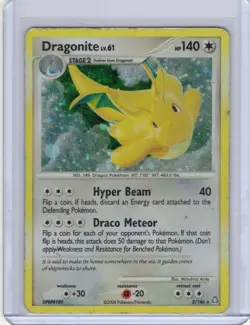 2008 Pokemon Legends Awakened Dragonite Holo #2/146 Heavily Played - Image 1