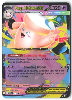 MEGA CLEFABLE EX 072 Holo Promo ME: Mega Evolution Promo Holo NM - Image 2