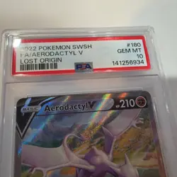 Pokemon Aerodactyl V Lost Origin Full Alt Art #180 PSA 10 Gem Mint - Image 2