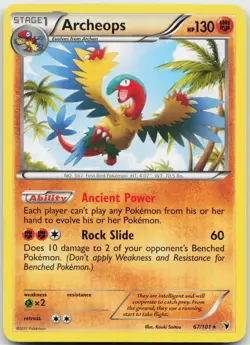 Archeops 67/101 Rare Noble Victories Pokemon Near Mint - Image 1