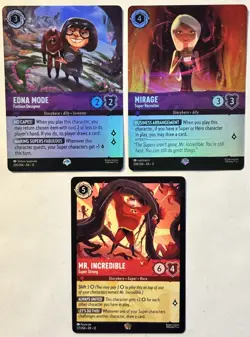 Disney Lorcana Wilds Unknown - Incredibles Lot - Epic (2) & (1) Legendary - Image 1