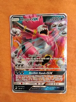 Pokemon Hoopa GX 96/181 Sm-Team Up Ultra Rare Holo Basic 190 HP Card - Image 1