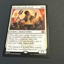 MTG Recruiter Of The Guard LP Modern Horizons 3 Magic The Gathering Card MTG - Image 1
