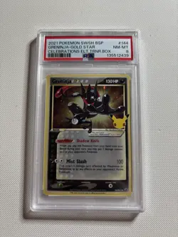 Greninja Gold Star SWSH144 - Celebrations ETB Promo Pokemon Card PSA 8 - Image 1