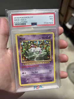 2016 POKEMON XY EVOLUTIONS #53 MEW-HOLO PSA 7 CARD - Image 1