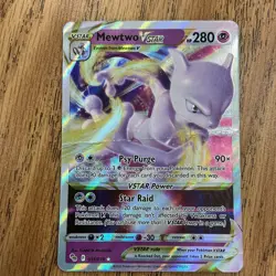 Pokemon TCG Mewtwo VSTAR Ultra Rare Full Art Holo Card 031/078 VSTAR Universe - Image 1