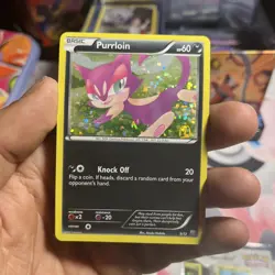 Purrloin 9/12 McDonalds 2012 Promo Confetti Holo Pokemon TCG Card - Image 1