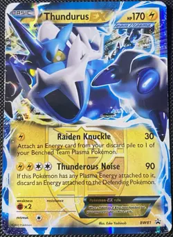 Thundurus EX (Team Plasma) BW81 Black & White Holo Promo - Pokemon Card - Image 1