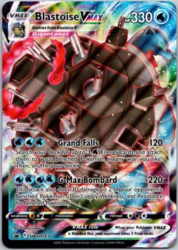 Blastoise VMAX SWSH103 Holo Promo Sword & Shield Promo Pokemon Jumbo Card NM - Image 1
