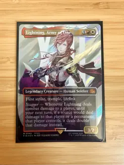 Lightning, Army of One (0545) (Borderless) (Surge Foil) Final Fantasy Foil NM - Image 1