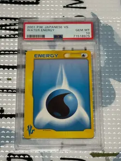 [PSA10] ya23 Pokemon Card Psa10 Basic Water Energy Novelty 2001 - Image 1