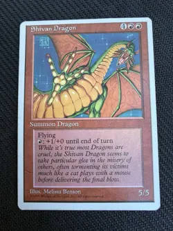 Shivan Dragon 4th Edition NM Front Crisp Red Rare MAGIC THE GATHERING MTG - Image 1