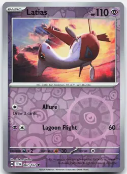 Latias 067/162 Uncommon Temporal Forces Pokemon Reverse Holo Near Mint - Image 1