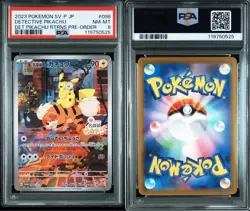 PSA 8 Pikachu Pokemon Card Japanese 098/SV-P Nintendo Switch Promo Japanese - Image 3