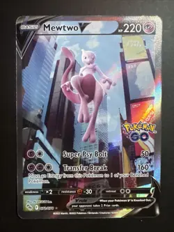 The Pokemon Company Mewtwo V 072/078 Pokemon GO Ultra Rare Full Art Holo 220HP - Image 1