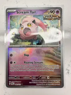 Pokemon Scream Tail 042/131 Prismatic Evolutions Master Poke Ball Holo English - Image 1