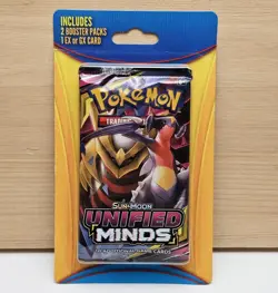 New Pokemon Sun and Moon Unified Minds Booster Pack With 1 EX GX - Rare Find! - Image 1