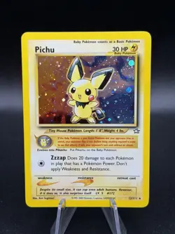 Pokemon Pichu 12/111 Holo Rare Neo Genesis Pokemon NM Unlimited HB3 - Image 1