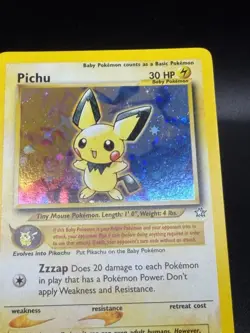 Pokemon Pichu 12/111 Holo Rare Neo Genesis Pokemon NM Unlimited HB3 - Image 2