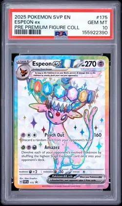 2025 POKEMON SVP EN SV BLACK STAR PROMO #175 ESPEON EX PSA 10 - Image 1