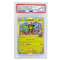 Pokemon Shibuya's Pikachu PM Center Opening Japanese Promo 002/S-P PSA 10 - Image 1