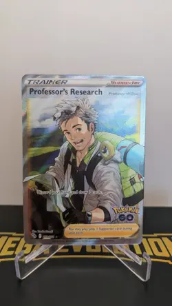 Pokemon TCG Professor's Research Professor Willow 078/078 Pokemon GO Full Art NM - Image 1