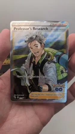 Pokemon TCG Professor's Research Professor Willow 078/078 Pokemon GO Full Art NM - Image 3