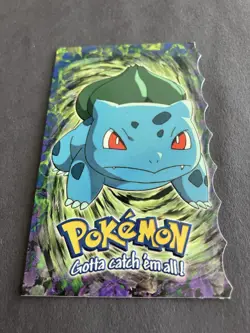 1999 Topps Pokemon Movie #E1 Bulbasaur Black Logo Diecut - Image 1