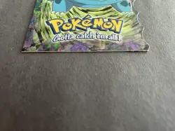 1999 Topps Pokemon Movie #E1 Bulbasaur Black Logo Diecut - Image 3