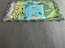 1999 Topps Pokemon Movie #E1 Bulbasaur Black Logo Diecut - Image 4