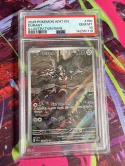 2025 POKEMON WHT EN-WHITE FLARE ILLUSTRATION RARE #150 DURANT - Image 1