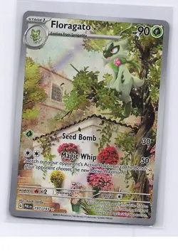 Floragato 197/193 Illustration Rare Paldea Evolved Pokemon Lightly Played - Image 1