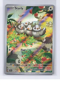 Starly 221/198 Illustration Rare Scarlet & Violet Pokemon Lightly Played - Image 1