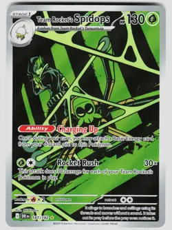 TEAM ROCKET'S SPIDOPS 187/182 ILLUSTRATION RARE DESTINED RIVALS POKEMON NM/M - Image 1